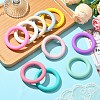 10Pcs 10 Colors Round Ring Food Grade Silicone Focal Beads SIL-CJ0001-32-6