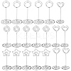 20Pcs 4 Style Carbon Steel Name Card Holder AJEW-SZ0001-79-1