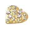304 Stainless Steel Cubic Zirconia Pendants STAS-Z182-07G-01-2