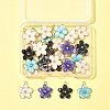 30Pcs 5 Colors Alloy Enamel Pendants ENAM-FS0002-07-8