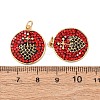 Brass Micro Pave Cubic Zirconia Rhinestone Pendants KK-C143-27G-3