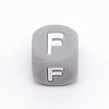 Silicone Alphabet Beads for Bracelet or Necklace Making SIL-TAC001-01A-F-1
