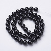 Natural Black Onyx Round Beads Strands X-GSR8mmC097-3