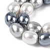 Electroplated Shell Pearl Beads Strands BSHE-Z010-01A-4