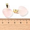 Natural Rose Quartz Pendants G-I311-A13-G-3