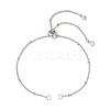 304 Stainless Steel Satellite Chain Slider Bracelet Making AJEW-JB01554-01-1