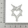 304 Stainless Steel Bat Wings Heart Links Connector Charms STAS-S186-13P-3