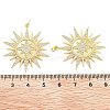 Sun Rack Plating Brass Micro Pave Clear Cubic Zirconia Pendants KK-NH0001-06B-G-3
