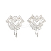 Brass Micro Pave Cubic Zirconia Pendants KK-K407-27S-01-1