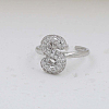 Brass Micro Pave Clear Cubic Zirconia Cuff Rings FS-WG17FF6-19-1