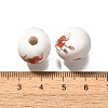 Valentine's Day Element Printed Wood Beads WOOD-R002-01-04-3