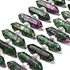 Natural Ruby in Zoisite Double Terminated Point Beads Strands G-H069-B08-01-1