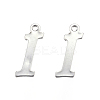 Non-Tarnish 304 Stainless Steel Letter Charms X-STAS-F039-01I-P-1