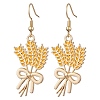 8 Pairs 8 Styles Maple Leaf Alloy Enamel Dangle Earrings EJEW-JE06137-4