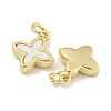 Brass with Sea Shell Charms X-KK-Q820-15G-2