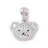 Brass Micro Pave Cubic Zirconia Pendants KK-C012-03P-06-1