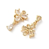 Brass Micro Pave Cubic Zirconia Pendants KK-Z136-48G-2