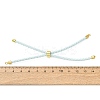 Adjustable Round Braided Microfiber Leather Cord Bracelet Making KK-CBAC260-01G-23-3