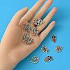 10Pcs 10 Styles Alloy Connector Charms FIND-YW0004-21-4