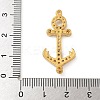 Rack Plating Brass Micro Pave Clear Cubic Zirconia Slide Charms KK-A234-015G-3
