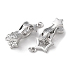 Rhodium Plated 925 Sterling Silver Fold Over Clasps LS-STER-D005-10P-2