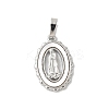 Brass Pave Natural White Shell Pendants KK-S522-07B-P-1