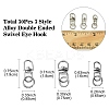 30Pcs 3 Styles Alloy Double Ended Swivel Eye Hook FIND-YW0004-30-2