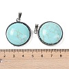 Synthetic Turquoise Tree of Life with Owl Pendants G-L524-15AS-03-3