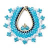 Glass Seed Beads Big Pendants PALLOY-MZ00410-02-1