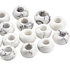 20Pcs Natural Howlite European Beads G-SP0001-01B-07-1