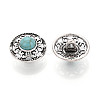 Zinc Metal Alloy & Natural Turquoise Buttons BUTT-WH0057-001C-AS-2