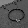 Alloy Tree of Life Bead Braided Bead Bracelets JJ4259-7-1
