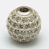 Round 925 Sterling Silver Beads STER-O021-01S-6mm-1