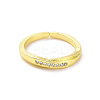 Clear Cubic Zirconia Open Cuff Ring RJEW-H127-05G-2