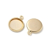 Flat Round Brass Pendant Cabochon Settings KK-K414-14C-G-2