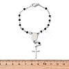 Glass Beads Rosary Bracelets BJEW-A032-04P-01-3