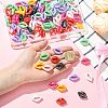 100Pcs UV Plating Opaque Acrylic Beads PACR-CJ0001-50-4