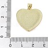 Brass Micro Pave Clear Cubic Zirconia Pendants KK-Q813-13G-3