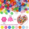 200Pcs 8 Colors Transparent Acrylic Bead Caps TACR-YW0002-20-3