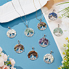 24Pcs 6 Styles Tibetan Styles Alloy Pendants PALLOY-HY00036-4