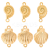 20Pcs 2 Styles 304 Stainless Steel Connector Charms STAS-BBC0007-67G-1