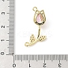 Brass Micro Pave Clear Cubic Zirconia Pendants KK-B141-02G-02-3
