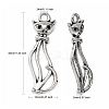 Tibetan Style Alloy Kitten Pendants LF10383Y-3