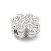 925 Sterling Silver Micro Pave Clear Cubic Zirconia Beads STER-A034-03P-2