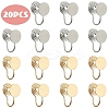 20Pcs 2 Colors Brass Spiral Pad Ear Cuff Findings EJEW-YW0001-17-1