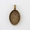 Vintage Tibetan Style Alloy Pendant Cabochon Settings TIBEP-M018-57AB-NF-1
