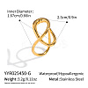 Hollow 304 Stainless Steel Finger Rings for Women KP9644-1-2