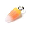 Halloween Opaque Resin Candy Corn Charms RESI-G102-01-3
