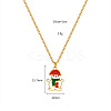 Christmas 304 Stainless Steel Enamel Pendant Necklaces FS-WGDAA96-14-1