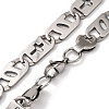 201 Stainless Steel Oval Mariner Link Chain Necklace NJEW-F222-37P-02-2